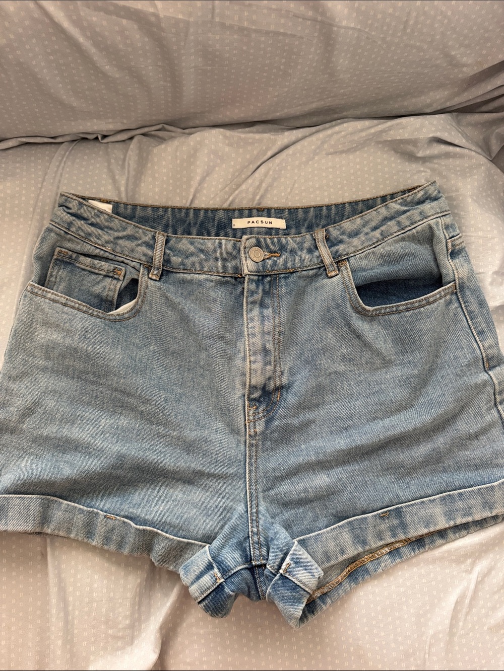PacSun Light Wash High-Rise Denim Shorts